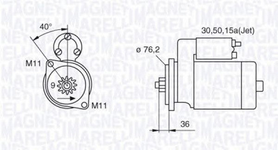 MAGNETI MARELLI 063521120380 -  Стартер